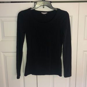 Forever 21 fitted black long sleeve shirt